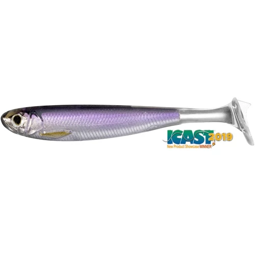 Livetarget Slow-Roll Shiner Paddle Tail Silver/Purple 100 mm