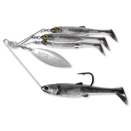 Livetarget Minnow Spinner Rig Smoke/Silver Small 11g