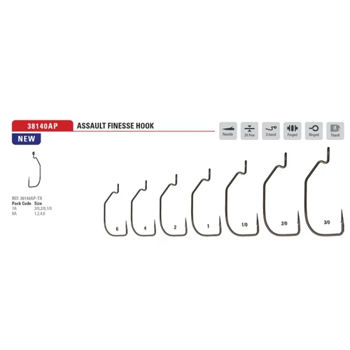 Mustad Assault Finesse Titanx 1 8db/cs