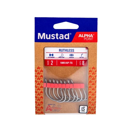 Mustad Ruthless Eyed, 6/0 5db/csomag