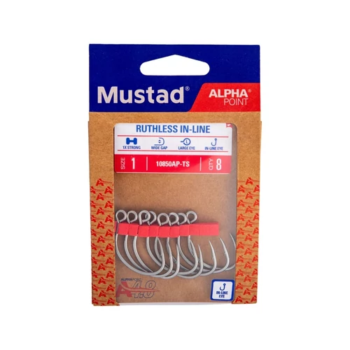 Mustad Ruthless In-Line Titan Steel 1 6db/csomag