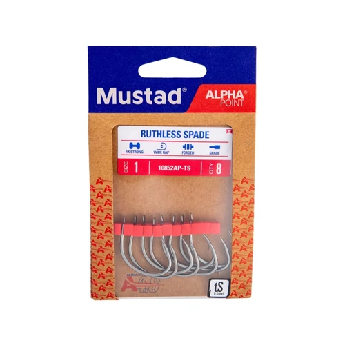 Mustad Ruthless Spade Titan Steel 1 6db/csomag