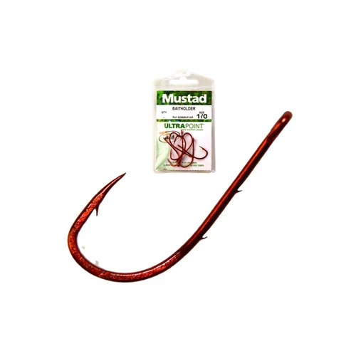 Mustad Red Baitholder Hook 1/0 7db/csomag