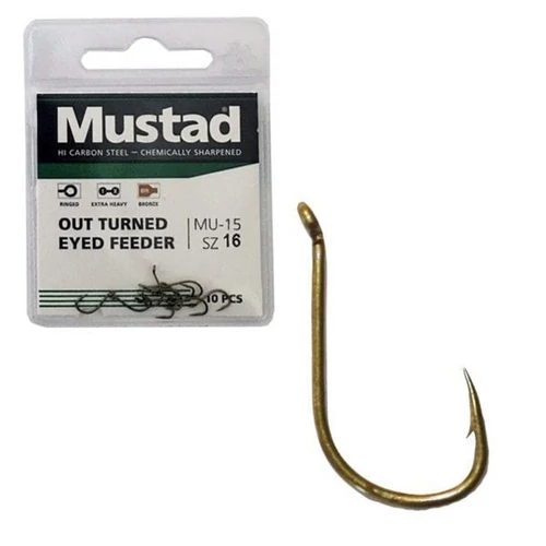 Mustad Ultra Np Out Turned Eyed Feeder 14 10db/csomag