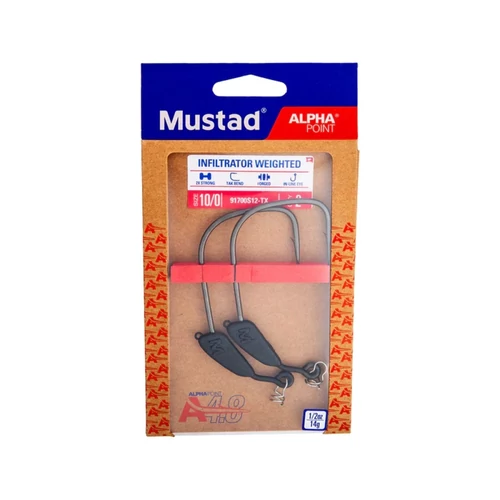 Mustad Infiltrator Weighted, 6/0, 10g 2db/csomag