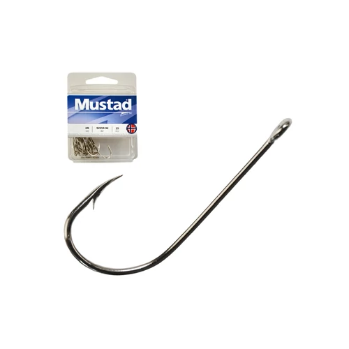 Mustad Long Shank Beak 2/0 Nickel 25Pcs/Bag