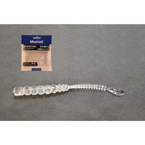 Mustad Aji Beaver Tail 2.5 Clear Rainbowglitter 12db/csomag
