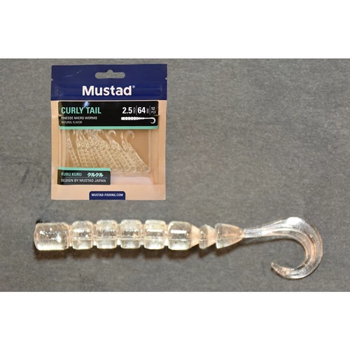 Mustad Aji Curly Tail 2.5 Clear Luminous Silverglitter 12db/csomag