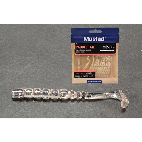 Mustad Aji Paddle Tail 2 Clear Rainbowglitter 12db/csomag
