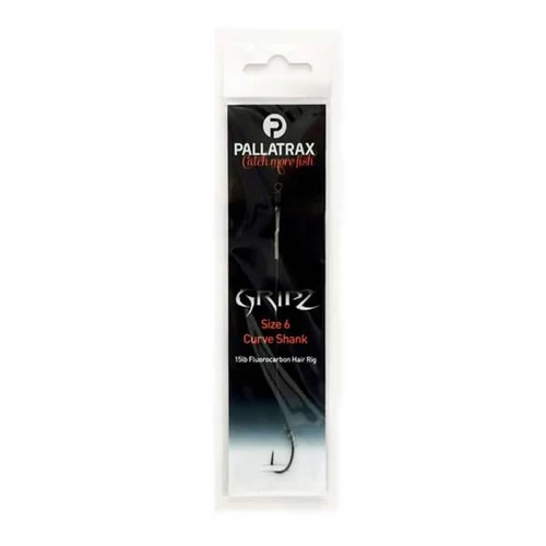 Pallatraxgripz Curve Shank Hair Ri gs Size 6 15Lb Braid