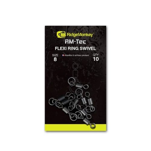 Ridgemonkey Rm-Tec Flexi Ring Swivel Size8 Karikás Forgó 10Db