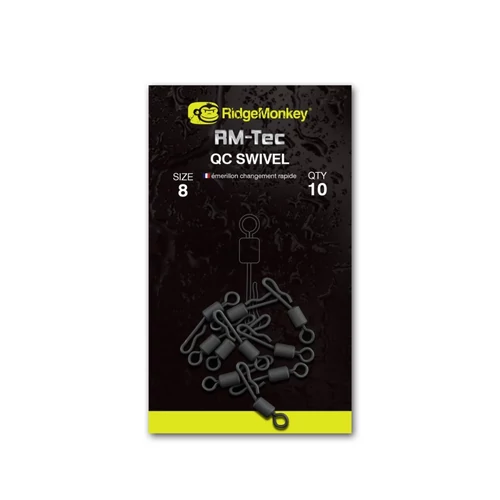 Ridgemonkey Rm-Tec Quick Change Swivel Size8gyorskapcsos Forgó 10Db