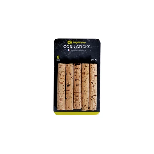 Ridgemonkey Combi Bait Drill Spare Cork Sticks 8mm Parafa Rúd 10Db