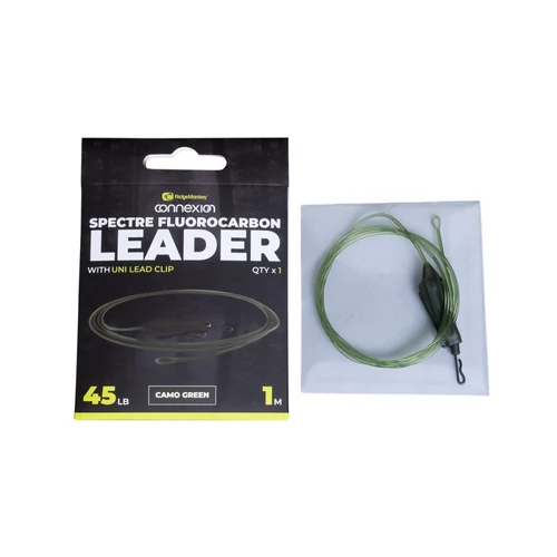 Ridgemonkey Spectre Fluorocarbon Uni Lead Clip Leader - Camogreen Bojlis Szerelék