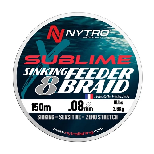 Nytro Sublime X8 Sinking Feeder Braid 0,08