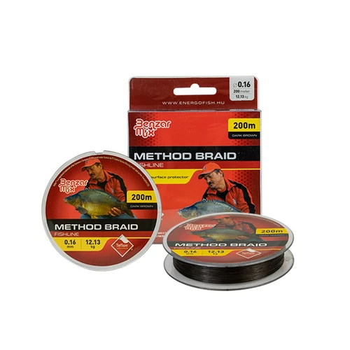 Zsinór Benzar Method Braid 0,18mm 14,43kg 200m Dark Brown