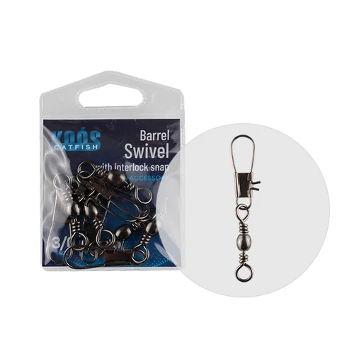 Koos Barrel Forgó With Interlock Snap 5/0 3Pcs/Bag