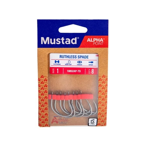 Mustad Ruthless Spade Titan Steel 2 6db/csomag