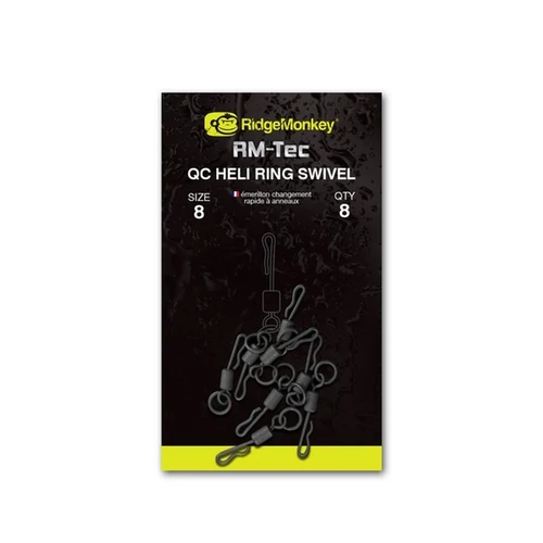 Ridgemonkey Rm-Tec Quick Change Heli Ring Swivel Size11 Karikásgyorskapocs 10Db