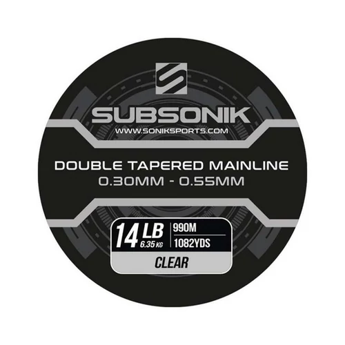 Subsonik Double Tapered Main Line Clear 14Lb 990m Felvastagodó Főzsinór