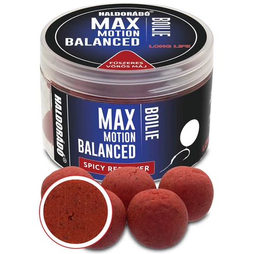 Haldorádó Max Motion Boilie Balanced 20 mm - Fűszeres Vörös Máj