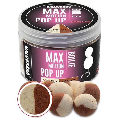 Haldorádó Max Motion Boilie Pop Up 16, 20 mm - Kókusz & Tigrismogyoró
