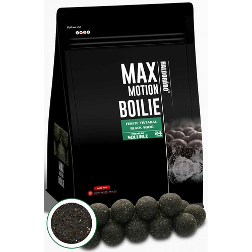 Haldorádó Max Motion Boilie Premium Soluble 24 mm - Fekete Tintahal