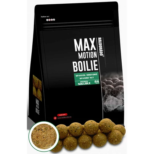 Haldorádó Max Motion Boilie Premium Soluble 24 mm - Spanyol Mogyoró