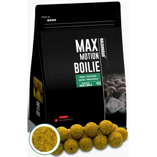 Haldorádó Max Motion Boilie Premium Soluble 24 mm - Édes Ananász