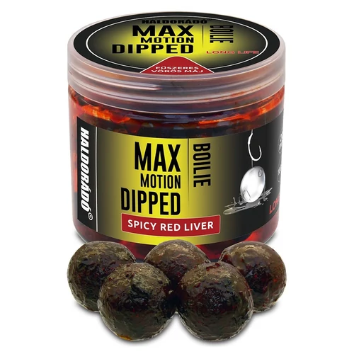 Haldorádó Max Motion Boilie Dipped 20 mm - Fűszeres Vörös Máj