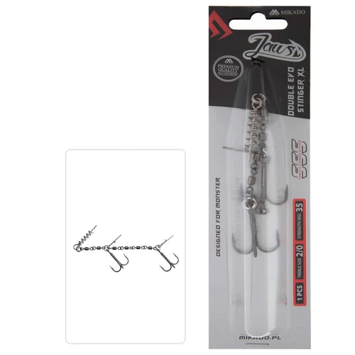 Mikado Jaws Double Evo Stinger XL Forgóval No. 1/0