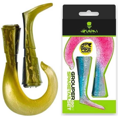 GUNKI Tartalék farok rész Grouper 18cm S Pike Dress Gold