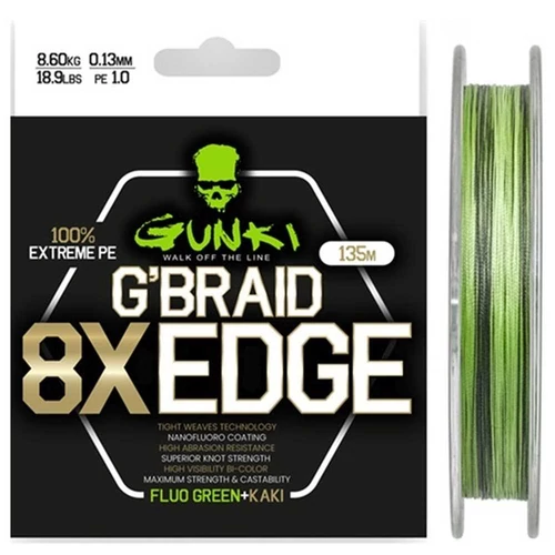 GUNKI G Braid 8X Edge (Pe1,5) 135m 0,18mm 11,6kg