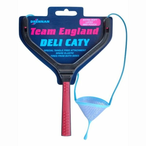 Drennan Team England Deli Caty csúzli. Kék gumi-nagy kosár