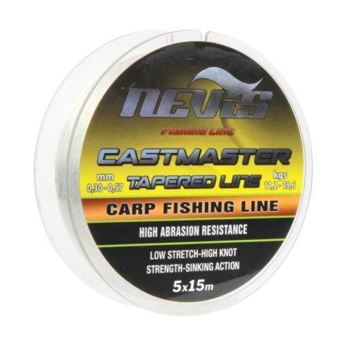 Nevis Castmaster Tapered Line 5x15m  0.26-0.57mm