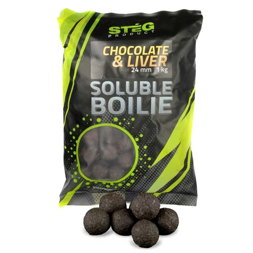 Stég Product Soluble Bojli 24mm Chocolate&Liver 1kg