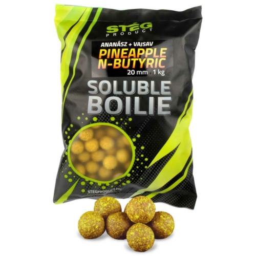 Stég Product Soluble Boilie 24mm Pineapple-N-Butyric 1kg