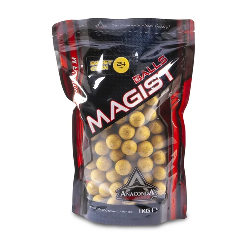 Anaconda Magist Balls Sweetcorn/Édeskukorica /24mm/1kg + 20mm pop up + 250ml liquid szett
