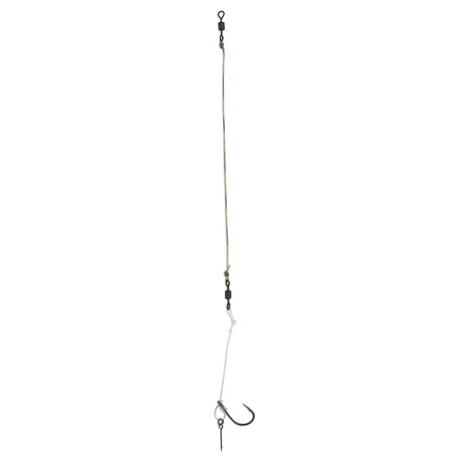 Anaconda Piercer Hinged Stiff Combi D-Rig Boilie MB előkötött horog, bevonatos fonott zsinór / 2 / 35lb / 23cm / 2db