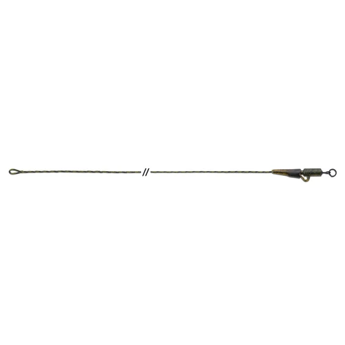 Anaconda Jungle Flexi Ring Swivel Safety Clip Leadcore Leaders / Green / 60lb / 80cm / 3db