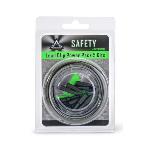 Anaconda 360° Flex Ring Swivel Safety Clip Power Pack Army Green / 5 szett