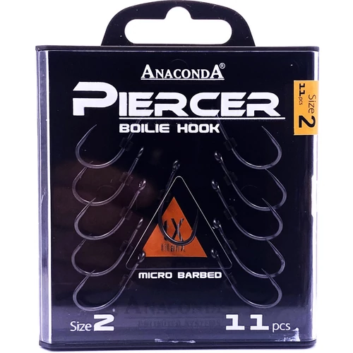 Anaconda Piercer Boilie Hook mikroszakállas / méret 2 / 11db
