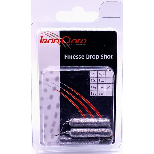Iron Claw Finesse Drop Shot ólom 14g / 3db