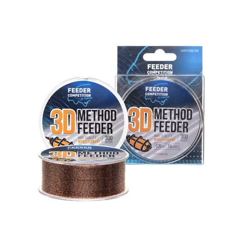 Carp Zoom 3D Method Feeder zsinór, Ø0,18mm, 300m, 4,3kg, 3D hatású