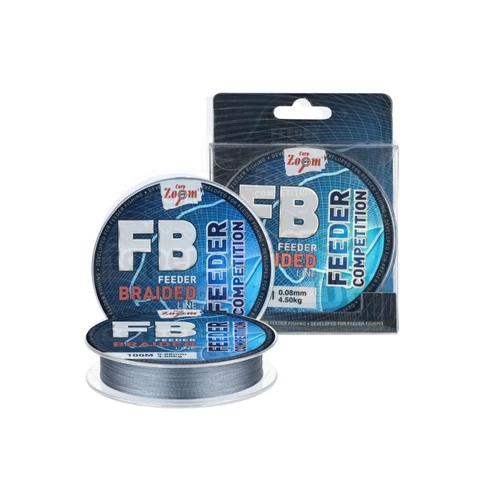 Carp Zoom Feeder Fonott Zsinór, Ø0,06mm, 100m, 4,24kg, világosszürke