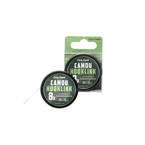 Carp Zoom Camou 8X előkezsinór, 20m, 15lb, terepmintás
