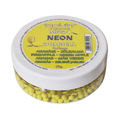 Dovit Micro Neon Dumbell 3,5mm - Ananász - Zöldalma