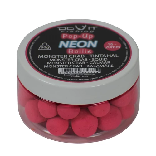 Dovit Pop-Up Neon Boilie 16-20mm - Monster crab-tintahal