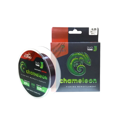 Carp Expert Chameleon 300m/Spool Shiny Darkgreen 0.25mm 8