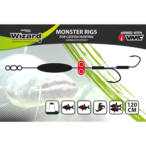 Wizard Monster Upose Pro Mono Bottom Rig 10g 6/0+8/0 Specimen